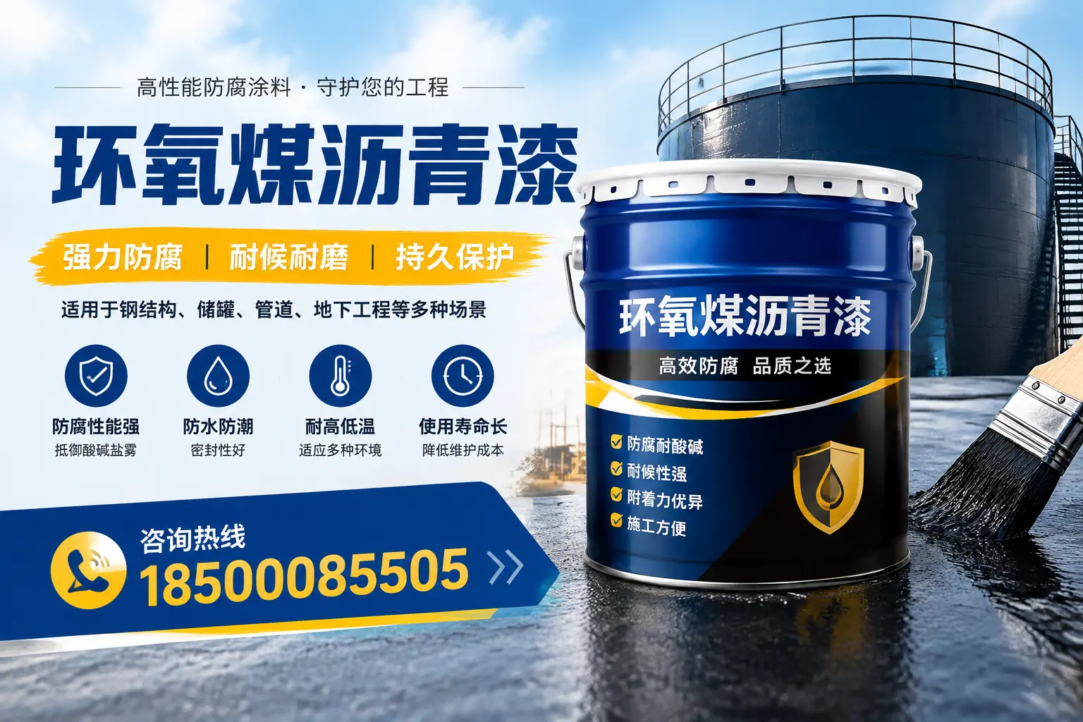 环氧煤沥青漆在工业中的应用，安顺企业的选择